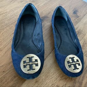 Tory Burch blue flats